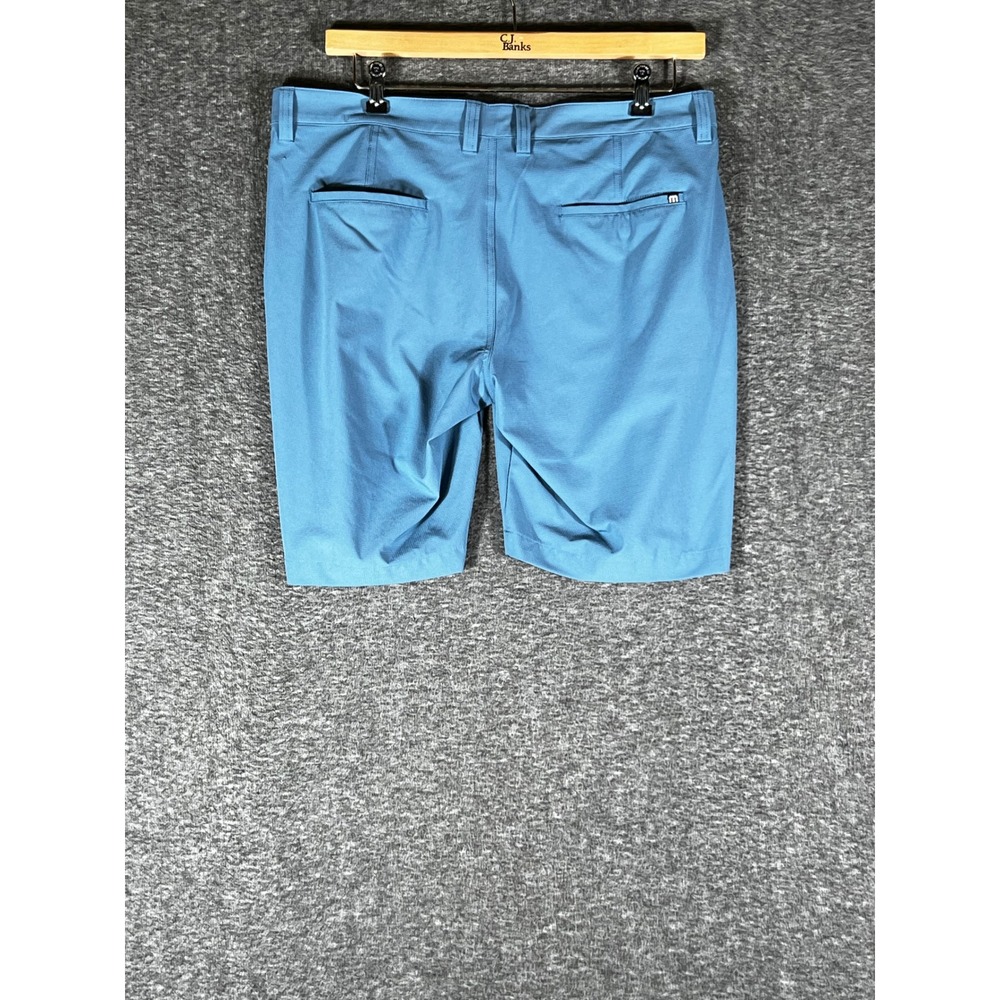 TravisMathew Mens Blue Performance Golf Shorts Size 36x9 Stretch Lightweight - Picture 2 of 7